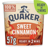 Quaker Oat So Simple Sweet Cinnamon Porridge Cereal Pot   57g