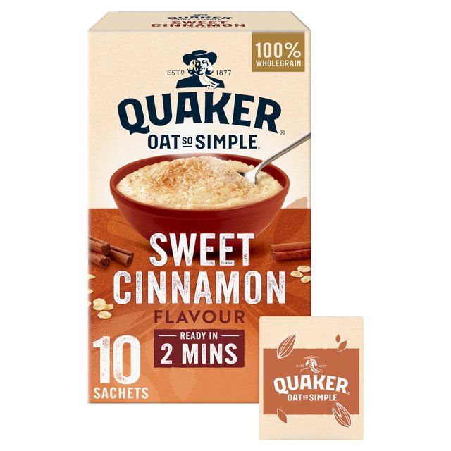 Quaker Oat So Simple Sweet Cinnamon Porridge Sachets Cereal   10 per pack