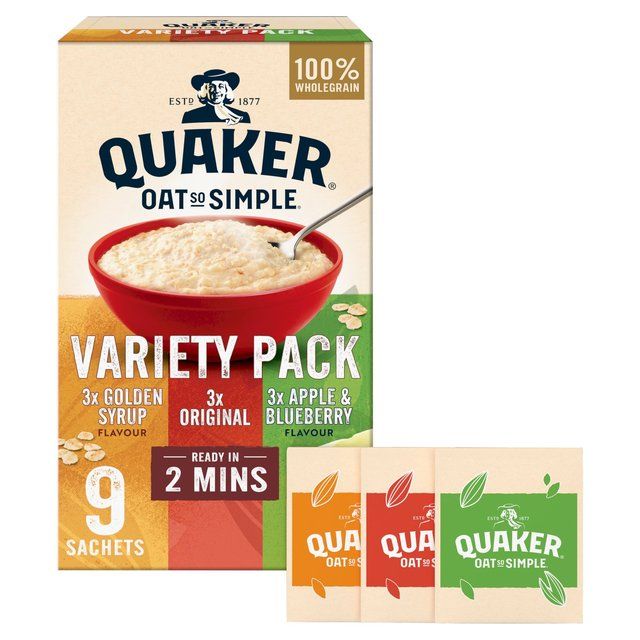 Quaker Oat So Simple Variety Pack Porridge Sachets Cereal   9 per pack
