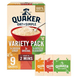 Quaker Oat So Simple Variety Pack Porridge Sachets Cereal   9 per pack
