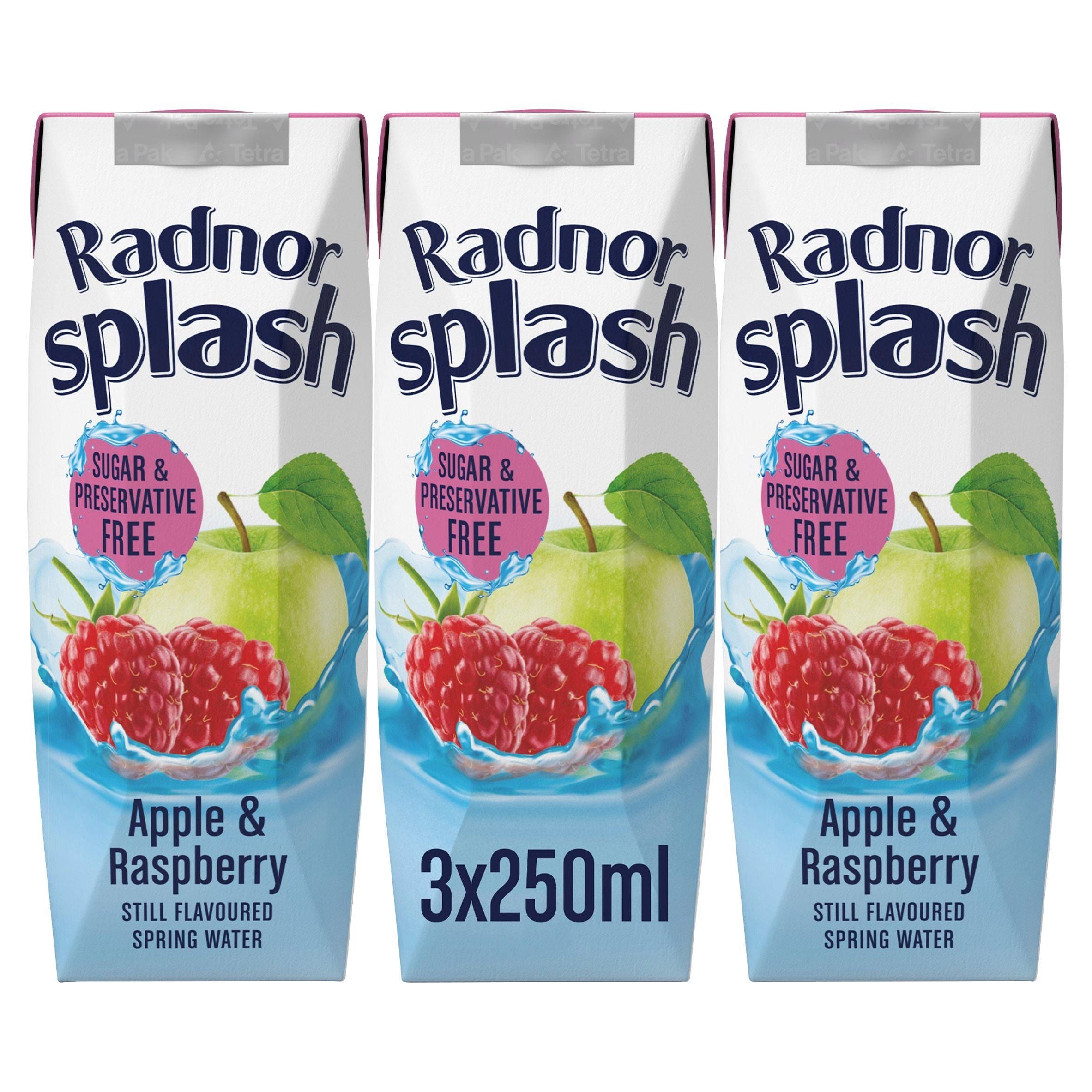 Radnor Splash Apple &amp;amp; Raspberry Still Flavoured Spring Water 250ml