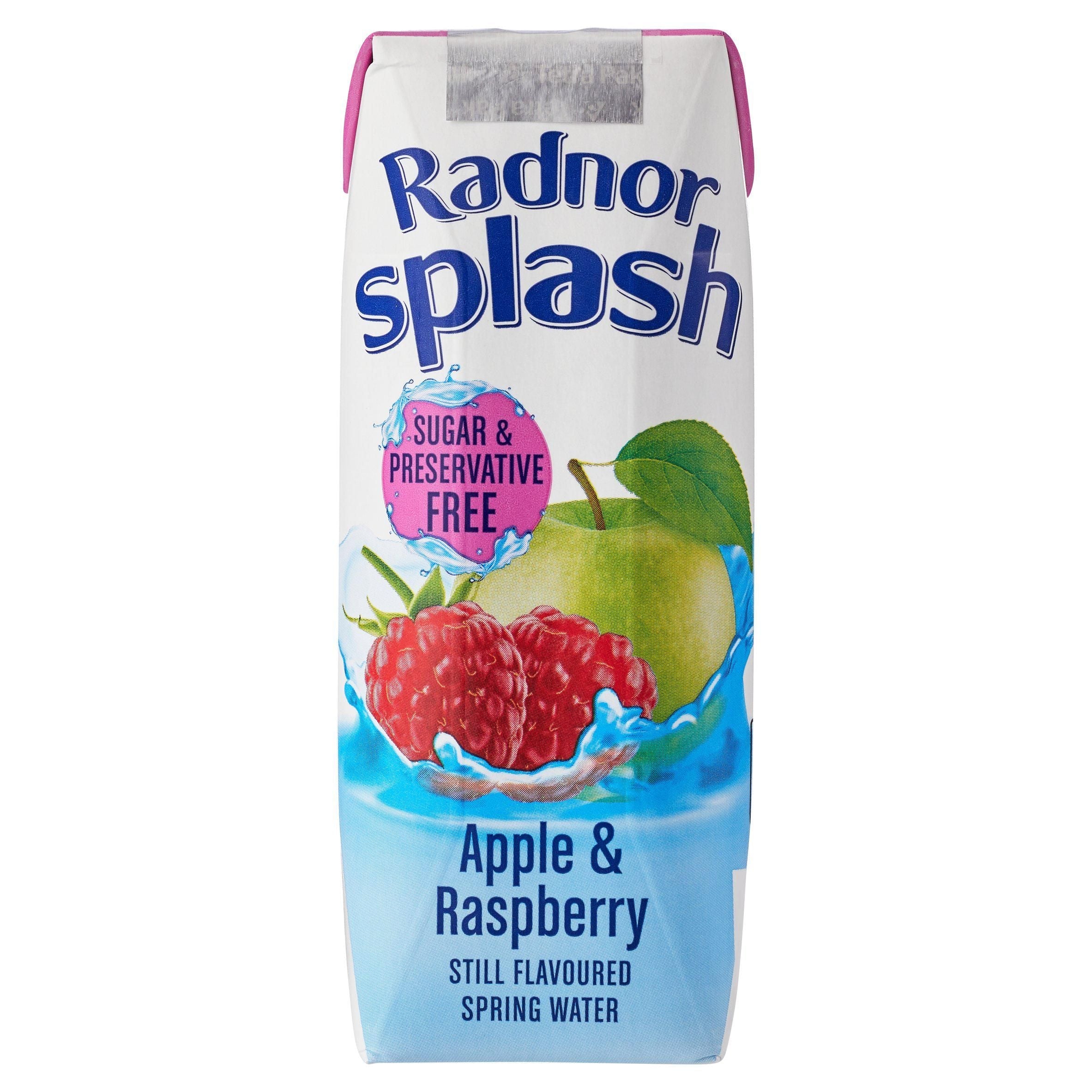 Radnor Splash Apple &amp;amp; Raspberry Still Flavoured Spring Water 250ml