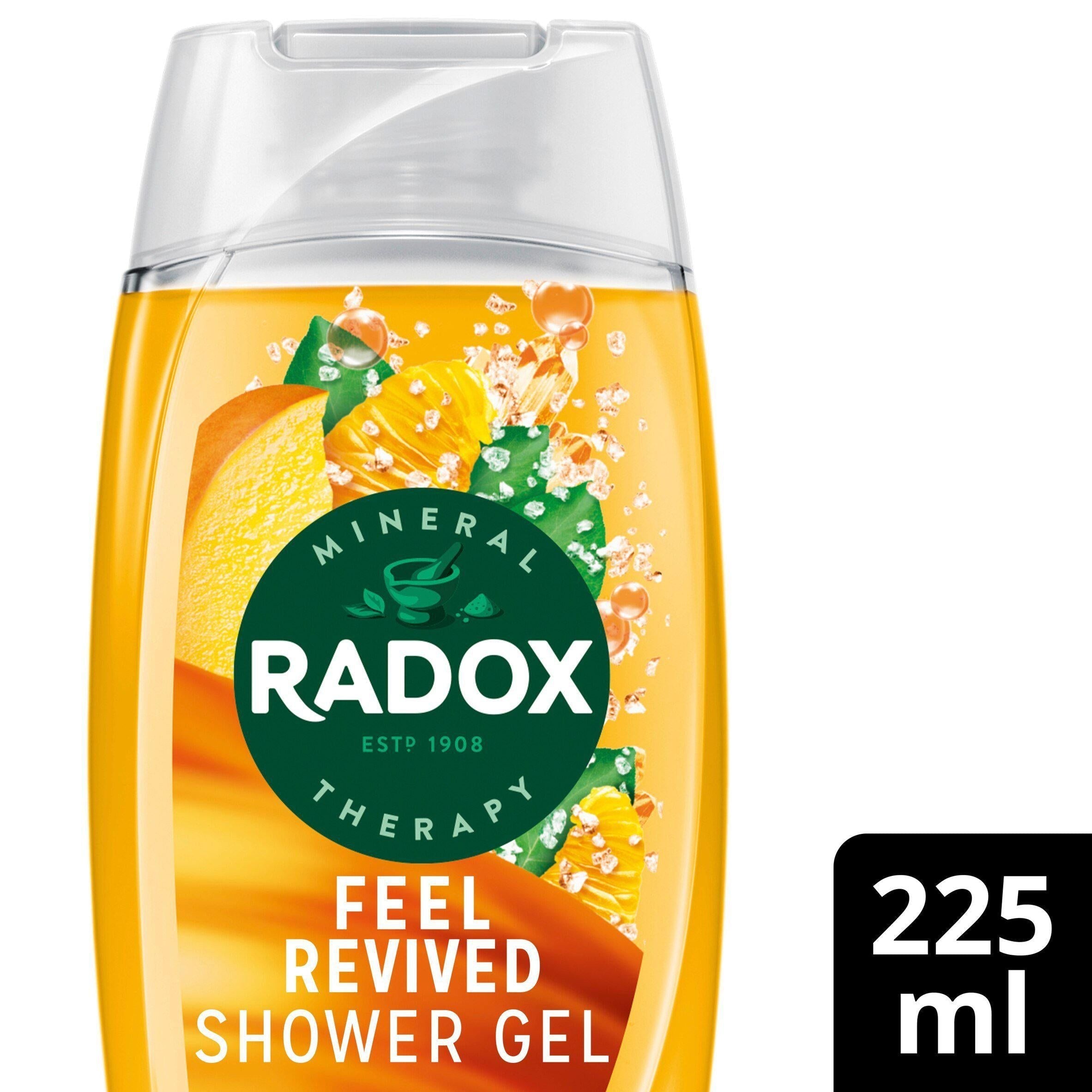 Radox Feel Revived Shower Gel Mandarin &amp;amp; Apricot Body Wash 225ml