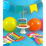 Rainbow Paper Party Plates   12 per pack