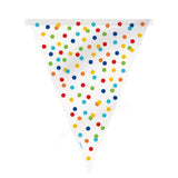 Rainbow Polka Dot Flag Banner 12ft