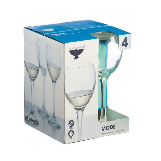 Ravenhead Mode White Wine Glasses Set   4 per pack