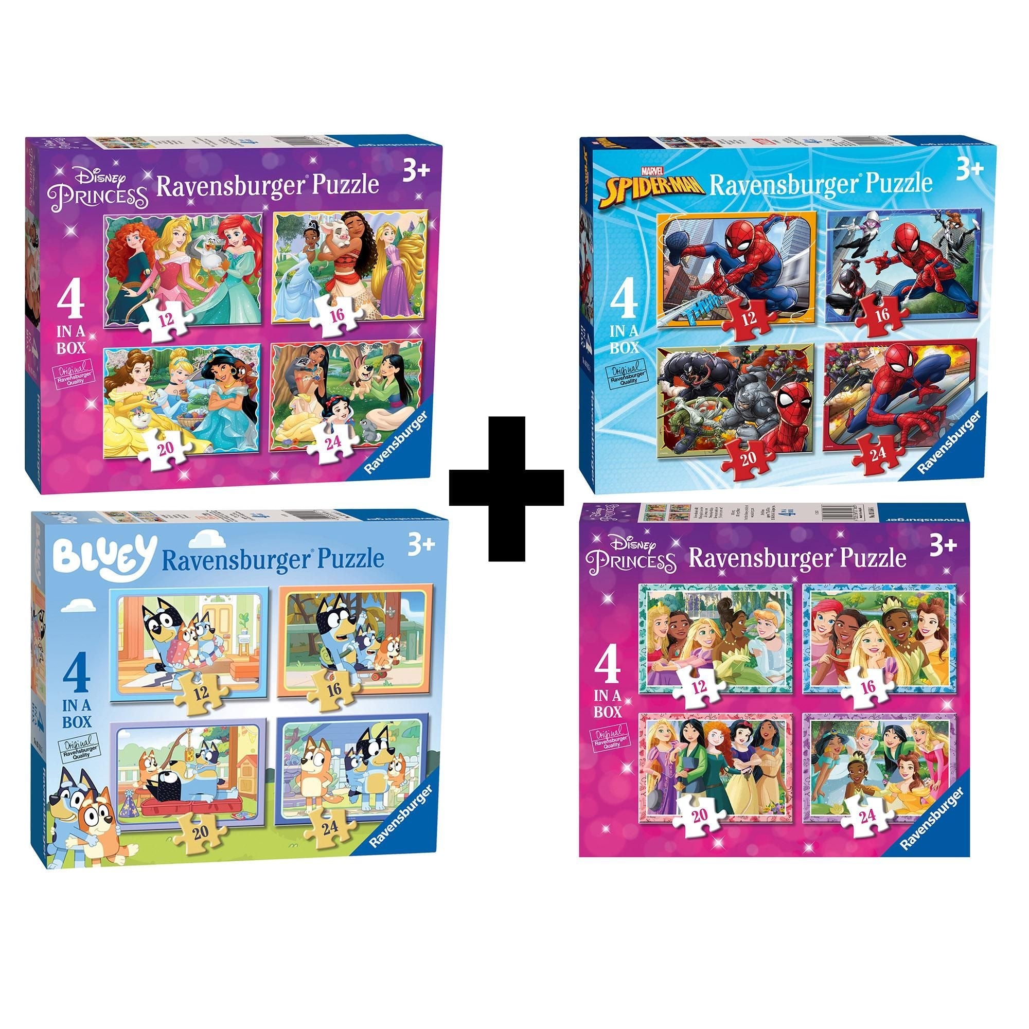 Ravensburger 4 In a Box Jigsaw Puzzles Assortment 12, 16, 20 &amp;amp; 24pc