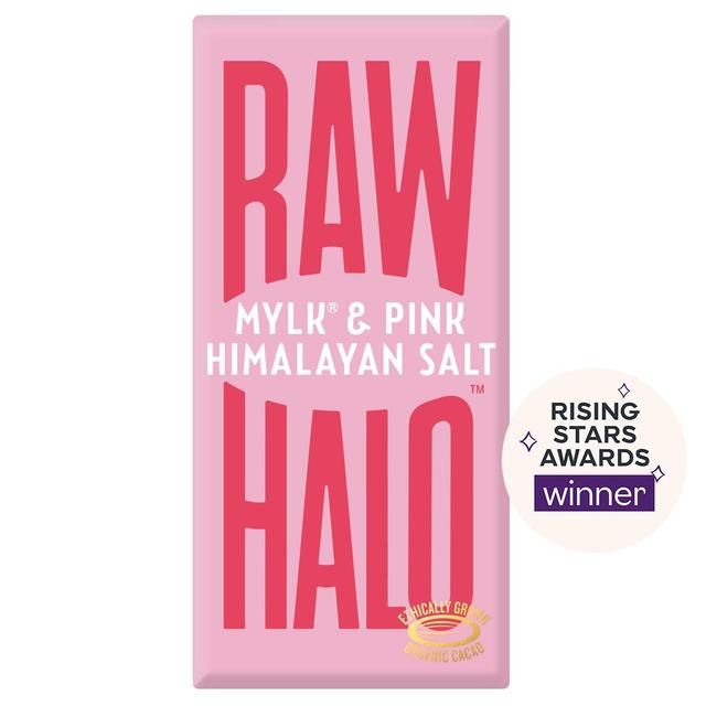 Raw Halo Vegan Mylk &amp;amp; Pink Salt Chocolate Bar   70g