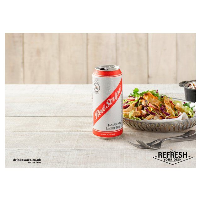 Red Stripe Jamaican Lager Beer Cans   4 x 440ml