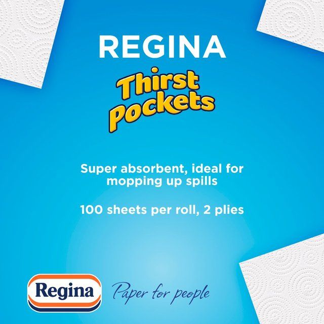 Regina Thirst Pockets Kitchen Roll   2 per pack
