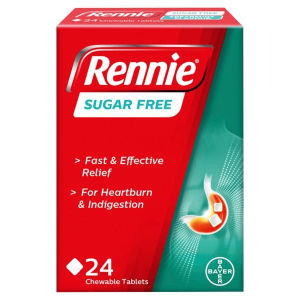 Rennie Antacid Sugar Free Mint 24 Tablets