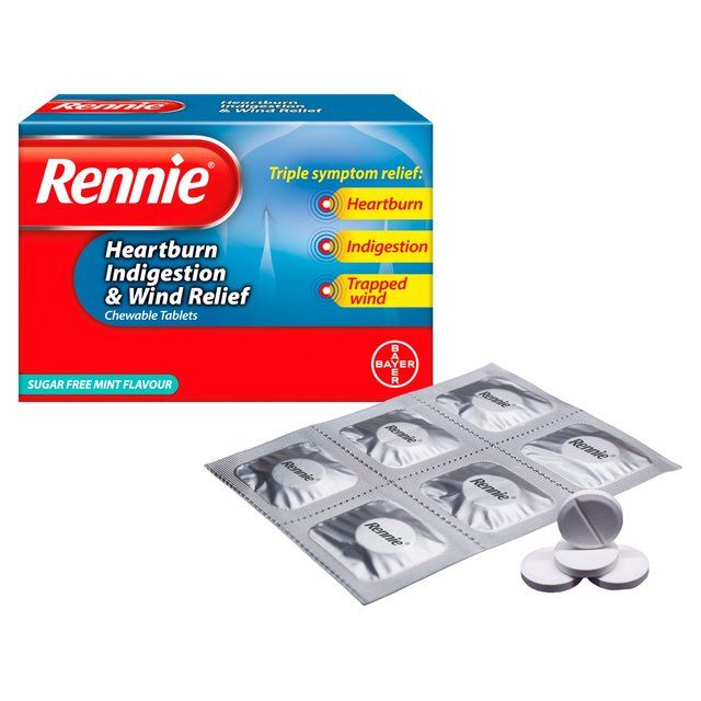 Rennie Heartburn Indigestion &amp;amp; Wind Relief Tablets   24 per pack