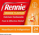 Rennie Orange Heartburn &amp;amp; Indigestion Relief 24 Tablets