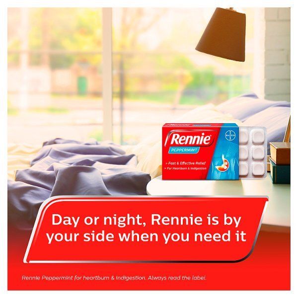 Rennie Peppermint Heartburn &amp;amp; Indigestion Relief 72 Tablets