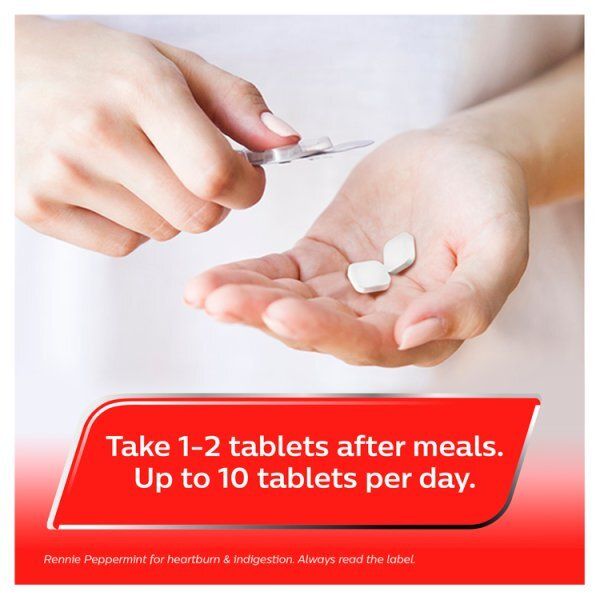 Rennie Peppermint Heartburn &amp;amp; Indigestion Relief 72 Tablets