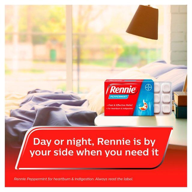 Rennie Peppermint Heartburn &amp;amp; Indigestion Relief Tablets   24 per pack