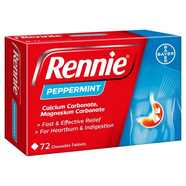 Rennie Peppermint Heartburn &amp;amp; Indigestion Relief Tablets   72 per pack
