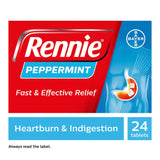 Rennie Peppermint Heartburn &amp;amp; Indigestion Relief Tablets x24