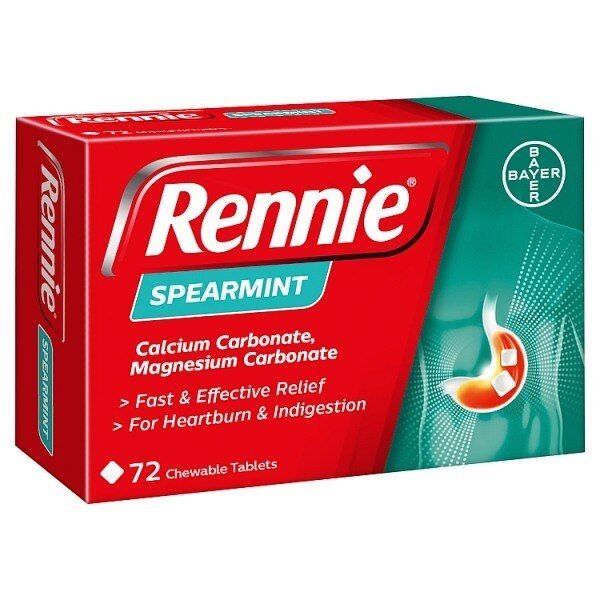 Rennie Spearmint Heartburn &amp;amp; Indigestion Relief 72 Tablets