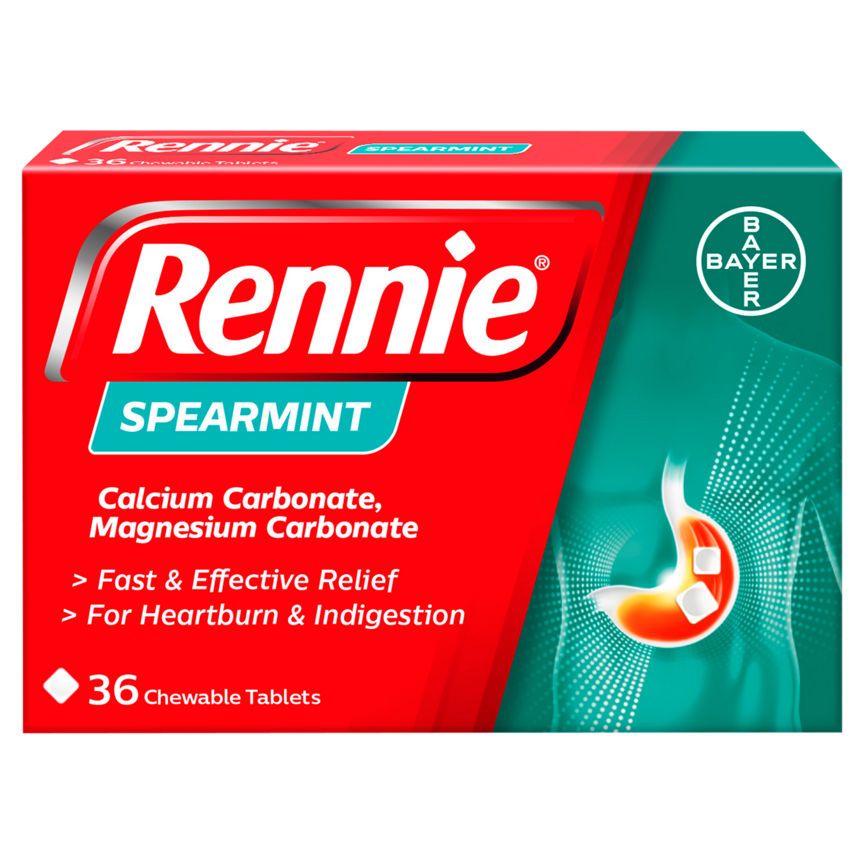Rennie Spearmint Heartburn &amp;amp; Indigestion Relief Tablets