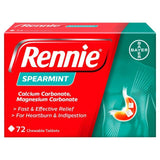 Rennie Spearmint Heartburn &amp;amp; Indigestion Relief Tablets   72 per pack