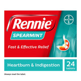 Rennie Spearmint Heartburn &amp;amp; Indigestion Relief Tablets x24