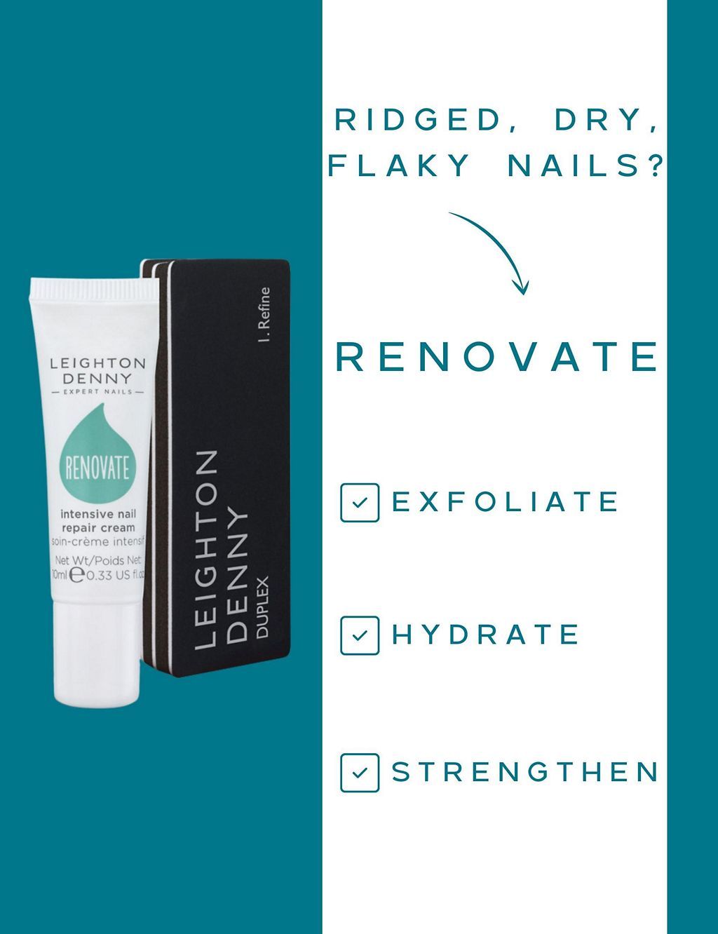 Renovate Nail Repair Cream &amp;amp; Buffer 10ml