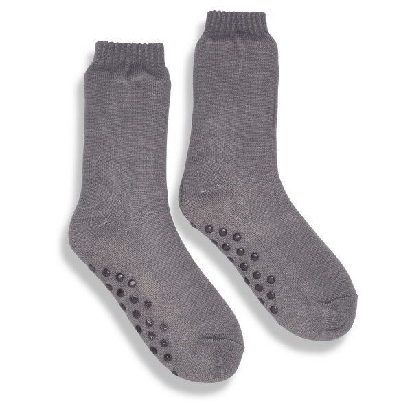 Ribbon Adult Eskimo Style Fleece Socks (7-11) Grey / 1EA