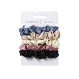 Ribbon &amp;amp; Asher Mini Satin Scrunchie 5 Pack