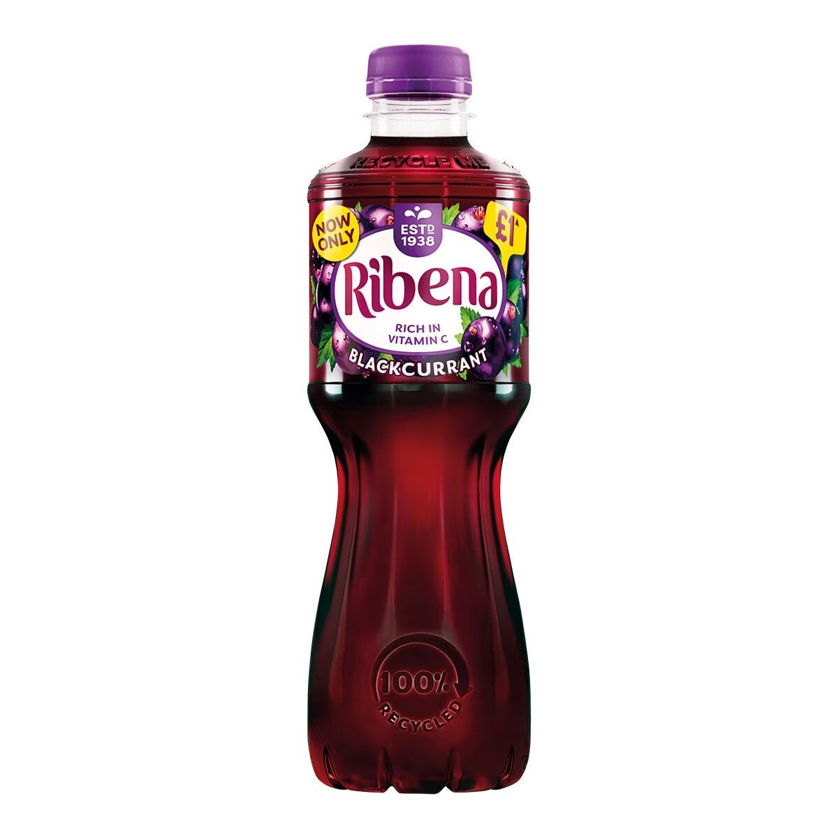Ribena Blackcurrant PMP &amp;pound;1.00, 12 x 500ml