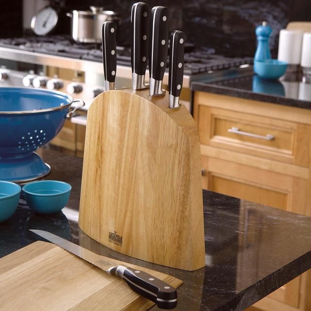 Richardson Sheffield V Sabatier Natural Wood Knife Block   5 per pack