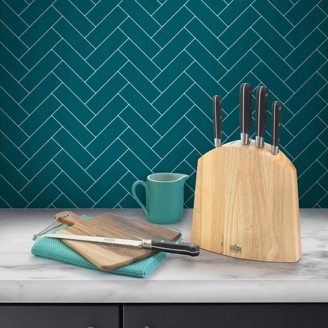 Richardson Sheffield V Sabatier Natural Wood Knife Block   5 per pack