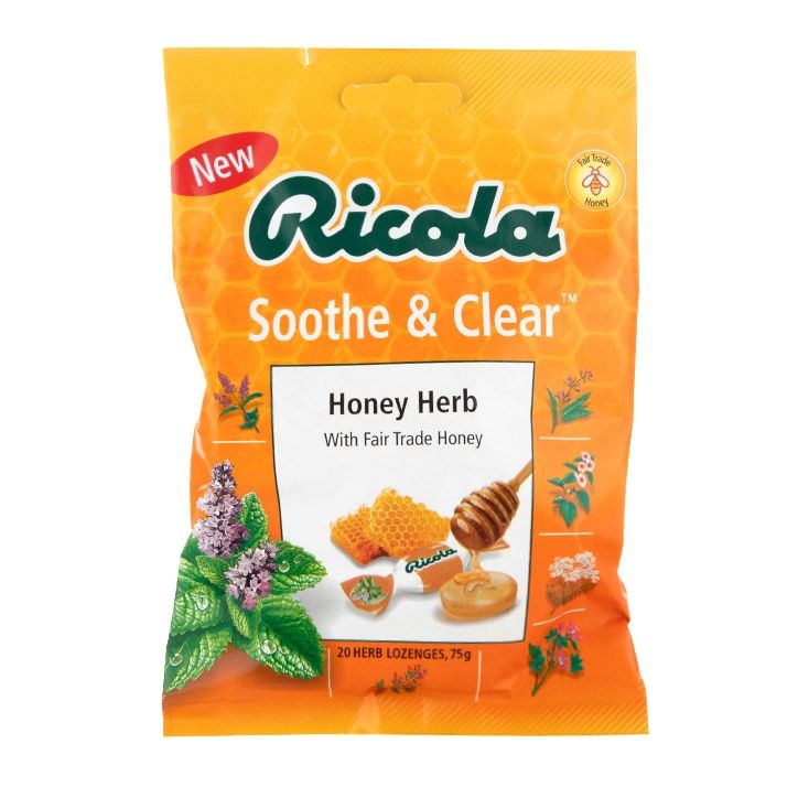 Ricola Soothe &amp;amp; Clear Honey Herb 20 Lozenges