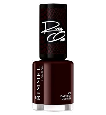 Rimmel London 60 Seconds Rita Ora Shades of Black Nail Polish Darkest Desires