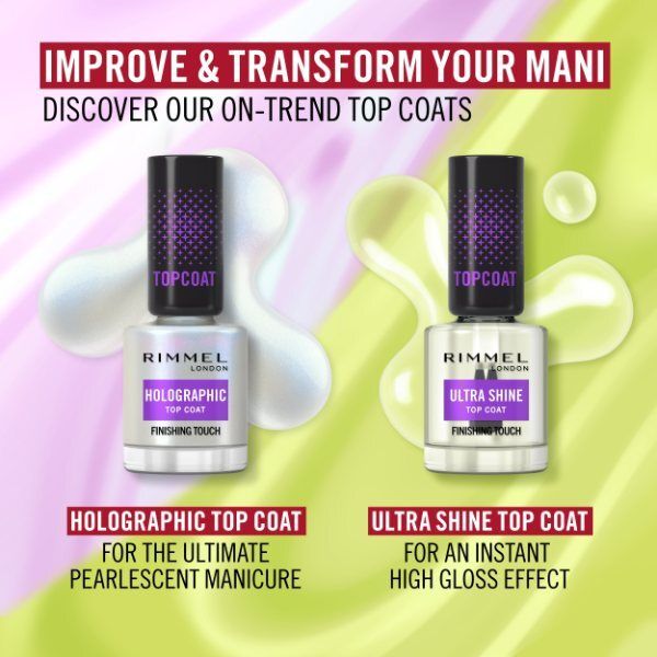 Rimmel Nail Effects Top Coat Holographic Top Coat 12Ml