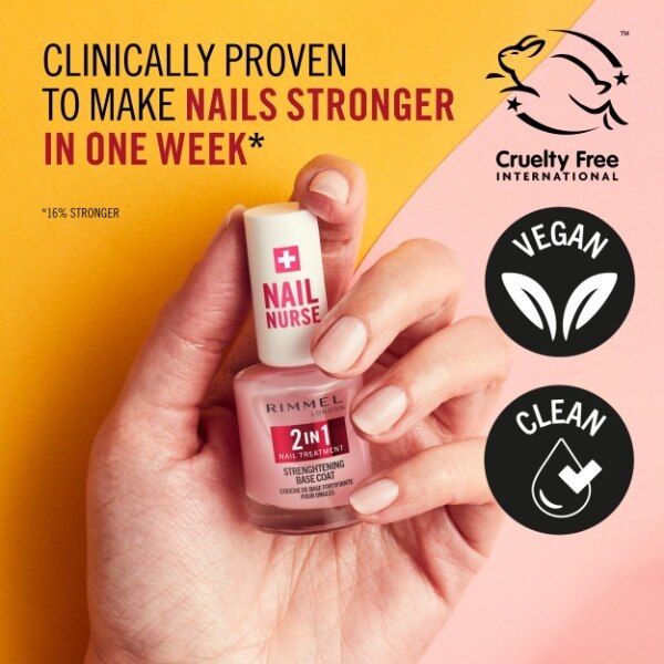 Rimmel Nail Nurse 2In1 Base Coat &amp;amp; Strengthener 12Ml