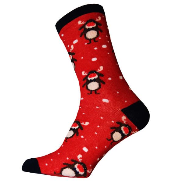 RJM Mens Christmas Socks (UK 7-11) Red / 0.05EA
