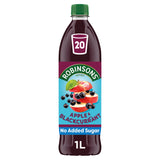 Robinsons Apple &amp;amp; Blackcurrant Squash No Added Sugar 1L