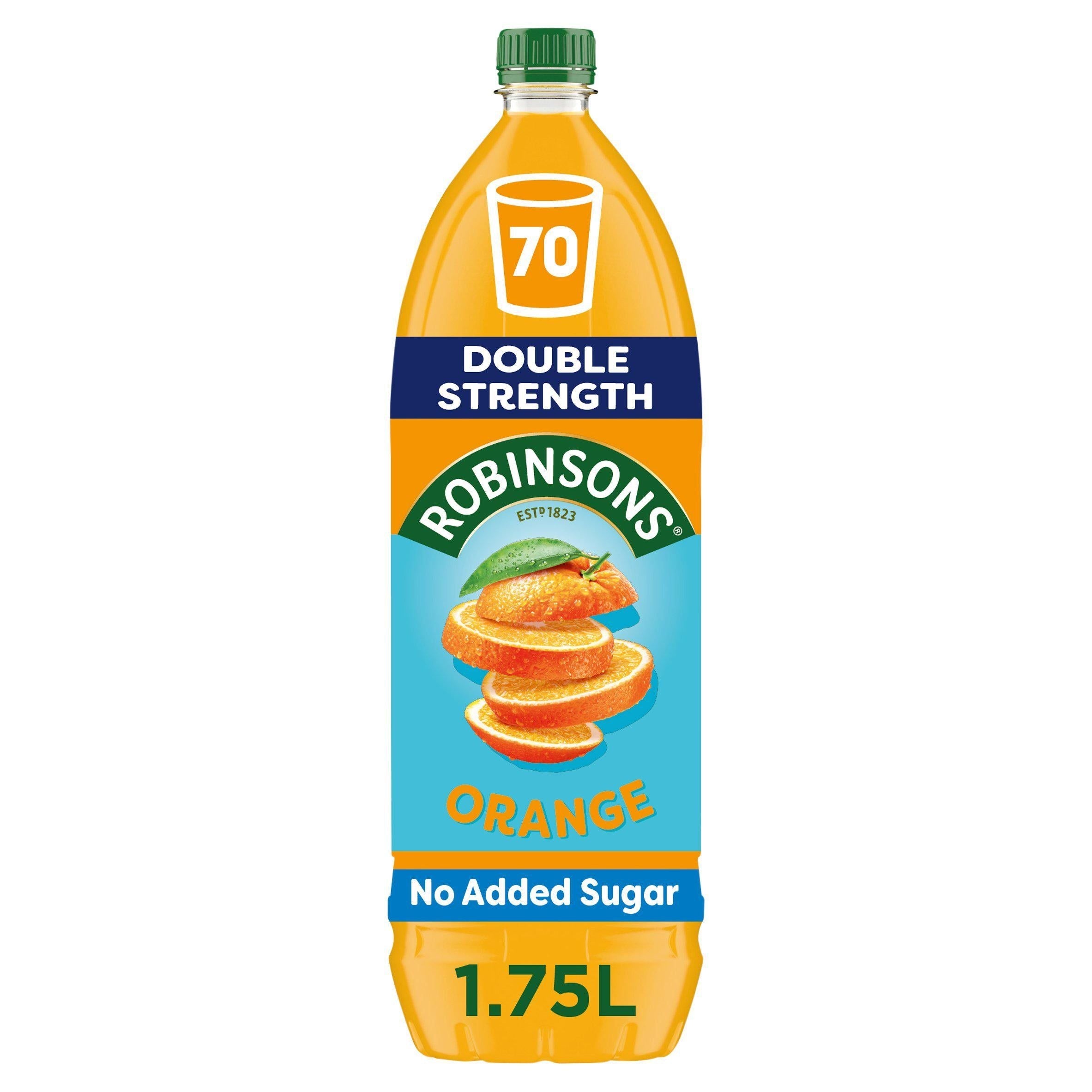 Robinsons Double Strength No Added Sugar Squash Orange 1.75L