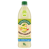 Robinsons Fruit &amp;amp; Barley Apple &amp;amp; Pear Squash No Added Sugar 1L