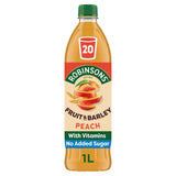 Robinsons Fruit &amp;amp; Barley Peach Squash No Added Sugar 1L
