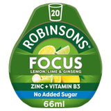 Robinsons Mini Focus Lemon Lime &amp;amp; Ginseng No Added Sugar Squash   66ml