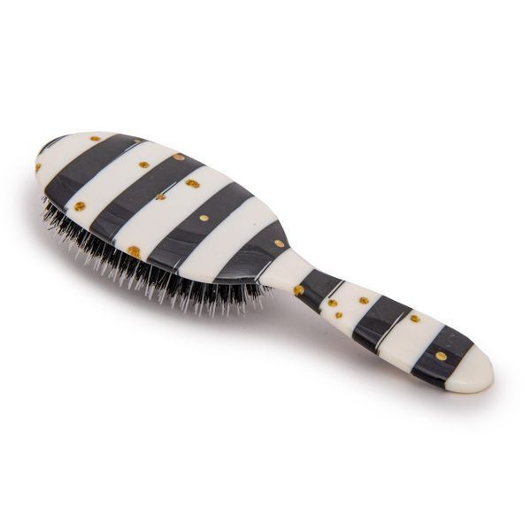 Rock &amp;amp; Ruddle BW Stripes Large Pure Bristle Hairbrush