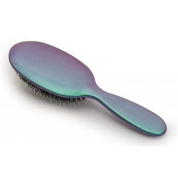 Rock &amp;amp; Ruddle Green Purple Small Mix Bristle Hairbrush
