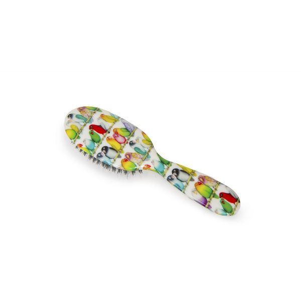 Rock &amp;amp; Ruddle Lovebirds Small Synthetic Bristle Hairbrush