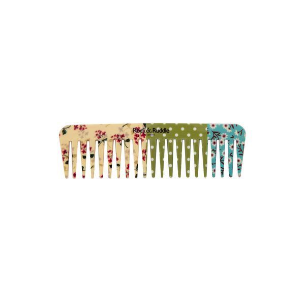 Rock &amp;amp; Ruddle Pink Blossom Wide Tooth Comb