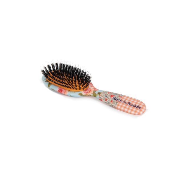 Rock &amp;amp; Ruddle Pink Gingham Small Mix Bristle Hairbrush