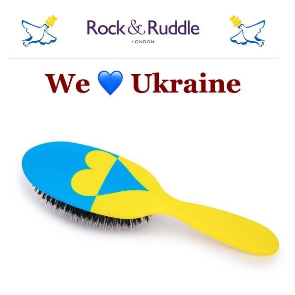 Rock &amp;amp; Ruddle We Love Ukraine Large Mix Bristle Hairbrush