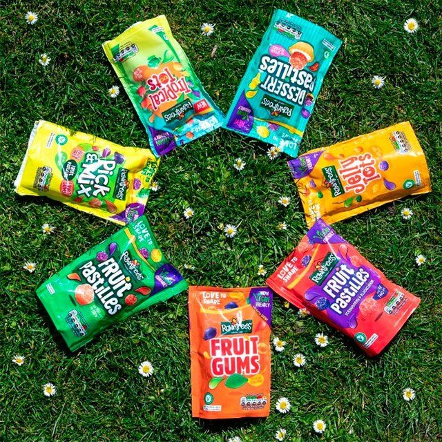 Rowntree's Fruit Pastilles Strawberry &amp;amp; Blackcurrant Sweets Sharing Bag   143g