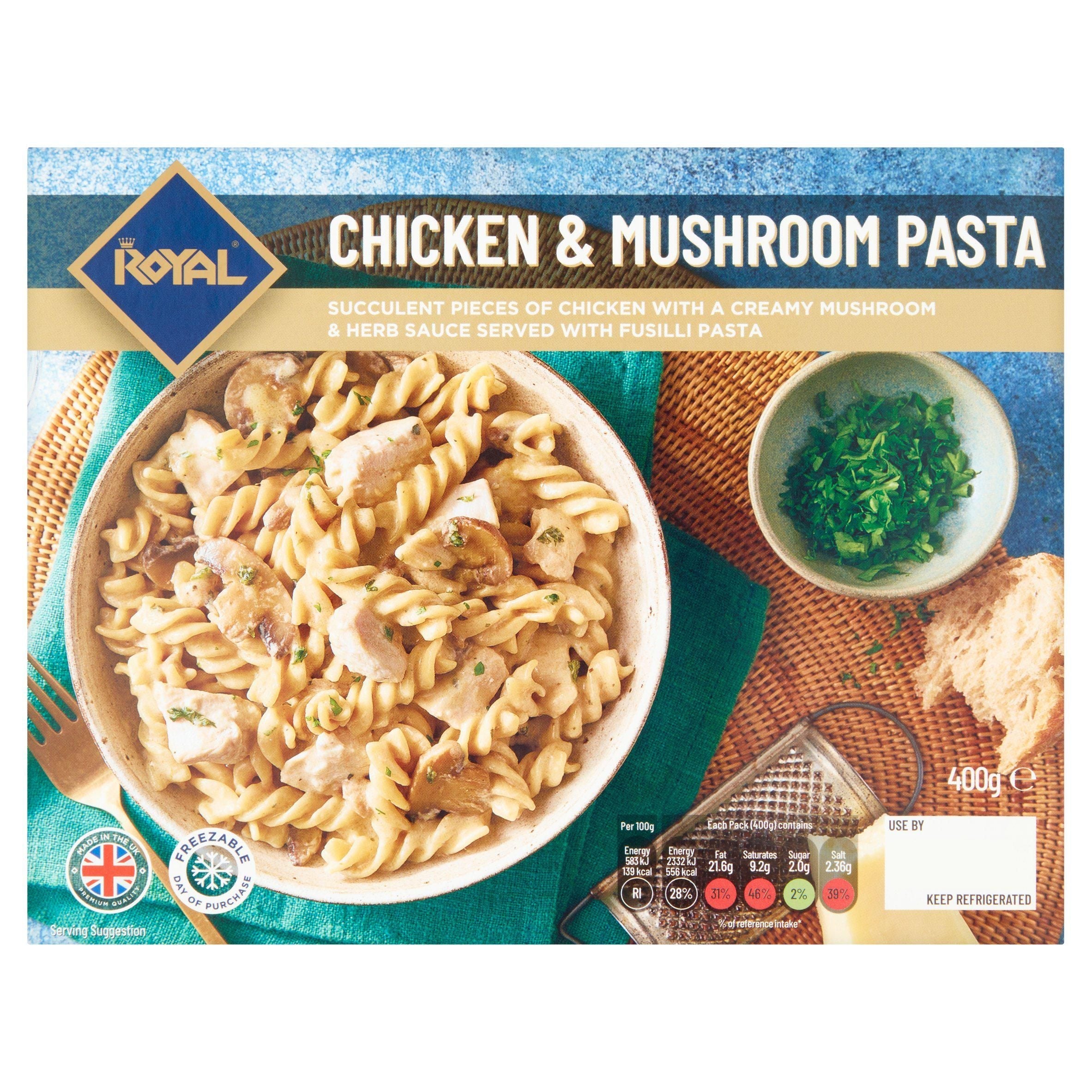 Royal Halal Chicken &amp;amp; Mushroom Pasta 400g